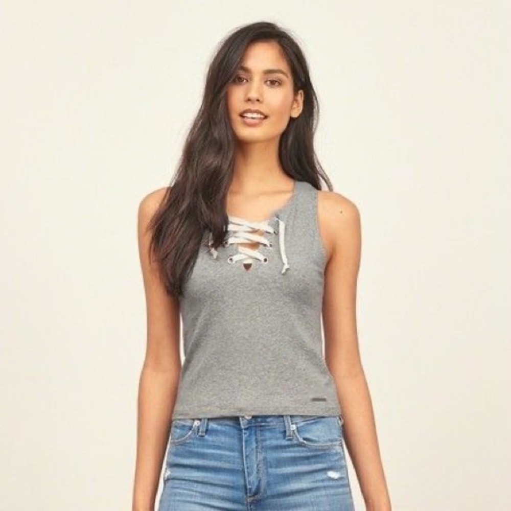 Abercrombie & Fitch Lace Up Tank Top